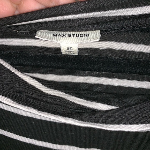 Max studio stripe‎ short sleeve dress size XS - Picture 3 of 5
